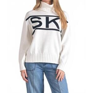 NEW ELAN ski turtleneck sweater in ivory